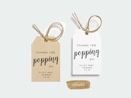 Just showing how i made the baby shower labels for the candy bags.blog: Thanks For Popping By Tags Poppin By Popcorn Bar Printable Etsy