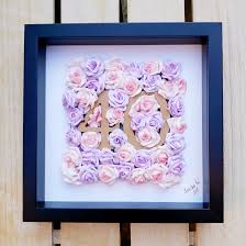 40th Birthday Flowers For Her Framed Birthday Present 40th Birthday Flower Framed Picture Gift Flowers For Her Presents For Mum Family Gift Bi Pebble Art Flower Frame Presents For Mum