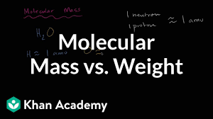 Molecular Mass And Molecular Weight Video Khan Academy