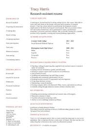 Student Entry Level Research Assistant Resume Template