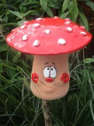 Keramik Pilz Beetstecker Rot Garten Terrasse Handarbeit Deko Beet Herbst 50834 Beet Beets En 2020 Art Ceramique Champignons Farcis Ceramique Decor