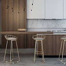 Simple Bar Stool Wrought Iron Bar Chair Stool Bar Tabouret De Bar Gold High Stool Modern Dining Chair Nordic Golden Furniture In 2020 Modern Dining Chairs Dining Stools Furniture