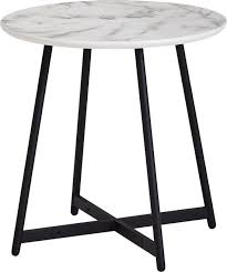 bol com pippa design ronde bijzettafel marmerlook wit