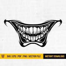 Joker Smile Clown Svg Laughing Clown Svg Funny Mouth Svg Etsy In 2020 Joker Smile Funny Mouth Funny Face Mask