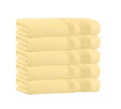New listingcaro luxury soft bath towel set bath hand fingertip shades of peach white 3 pc. 100 Cotton 5 Pack Bath Towel Sets Extra Plush Absorbent Over Sized Sunny Yellow Bath Towels 54 X 27 Sunny Yellow Walmart Com Walmart Com
