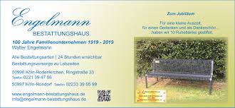 Wir freuen uns auf ihren besuch in der rodenkirchener straße 170 in 50997 köln. Start Willkommen Bei Engelmann Bestattungen Koln