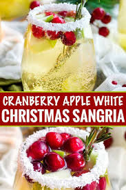 Sweet And Festive This White Sangria Recipe Is Full Of Christmas Cheer Easy To Make Christmas Drinks Alcohol Recipes White Sangria Recipe Christmas Sangria
