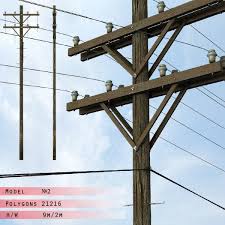 Electrical Pole Made Of Wood Made Of Wood Electricity Wood