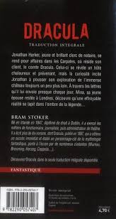 Dracula Livre Pas Cher Bram Stoker Fantasy Fantastique Et Terreur Gibert