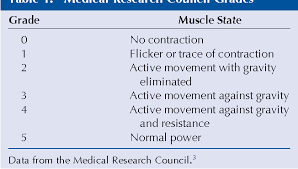 Table 1 From Use Of The Medical Research Council Muscle