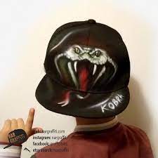 Cobra Snapback Cap Hat With Snake Kobra Baseball Cap Boys Snapback Girls Snapback Airbrush Hat Custom Graffiti Na Baseball Cap Boy Airbrush T Shirts Hats