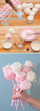 Marshmallow Pops Cute Ideas For Baby Shower Cupcakepedia Baby Shower Food Marshmallow Pops Baby Party
