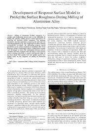 Pdf Development Of Response Surface Model To Predict The