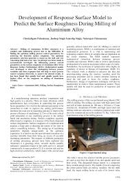 pdf development of response surface model to predict the