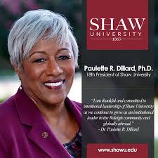 Shaw University على X: "We are thrilled that the #ShawU Board of Trustees  have unanimously named Dr. Paulette R. Dillard the University's 18th  president. Read more about her appointment at https://t.co/AGupzpCSrA.  #ShawUNewEra #