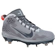 Trout's the first baseball guy to have a signature nike cleat since ken griffey, jr., and griffey doesn't share his last name with any fish. Nike Force Zoom Trout 5 Men S Mid Metal Baseball Cleats Wolf Grey Metallic Blue Dusk Cool Grey