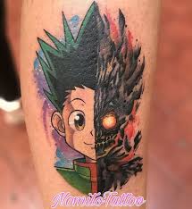 Gon transformation on the chimera ant arc could had only be achieved if he had gone through 4 of gon going through all grief stages to reach his transformation was so amazingly built that when it. Tattooing Gon Transformation Anime Tattoos Hunter Tattoo Cute Tattoos