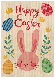 Wishes for a bright and cheerful easter! Happy Easter Watercolor Bunny Happy Easter Cards Send Real Postcards Online