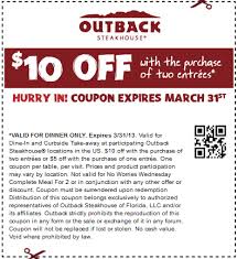 10 Off A Couple Entrees At Outback Steakhouse Coupon Via The Coupons App Outback Steakhouse Restaurant Coupons Groupon Codes