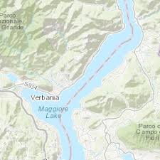 Map of lake maggiore (lago maggiore) (region in italy, switzerland). Lago Maggiore Piemontese Rock Climbing Thecrag