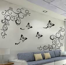 Venta online de papeles de pared pintados de las mejores marcas. 3d Lowest Price Calssic Black Butterfly Flower Wall Sticker Home Decor Poster Flora Butterflies Tv Wa Pegatinas De Pared Decoracion De Pared Decoracion De Unas