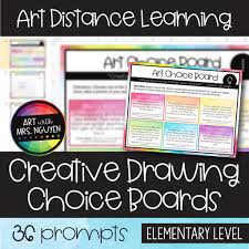 Creative Drawing Choice Boards Art Distance Learning Choice Boards Distance Learning Art Lessons Elementary