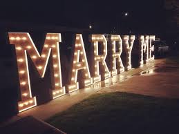 Large Marquee Marry Me Sign Light Up Letters Wedding Backdrop