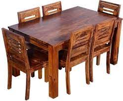 Some of the pros of sheesham wood furniture are as follows: True Furniture Sheesham Wood 6 Seater Dining Table Set With Chairs For Living Room Teak Finish Solid Wood 6 Seater Dining Set Price In India Buy True Furniture Sheesham Wood 6