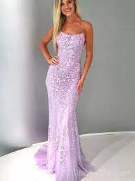 Sexy Backless Blue Lace Mermaid Scoop Long Evening Prom Dresses Cheap Sposadresses