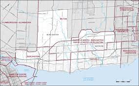 City Of Burlington Map City Of Burlington And Town Of Oakville | Maps Corner | Elections Canada  Online