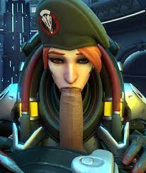 1boy 1girls 3d big penis blackwatch moira blackwatch reyes  blizzard entertainment blowjob fellatio fjvnb looking at viewer moira oral  overwatch penis reaper 