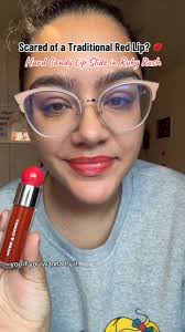 Scared of traditional red lipstick? Try a red lip oil, the color is glossy  and not as pigmented, making it more wearable. Hard Candy lip slide in Ruby  Rush. #hardcandymakeup #hardcandyslides #redlip ...