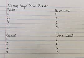 Logic grid puzzles come with a handy interactive grid that will help you solve the puzzle based on the given clues. Create Your Own Logic Grid Puzzle Alachua County Library District