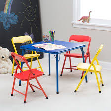 Free Shipping Buy Showtime Childrens Folding Table And Chair Set Multi Color At Walmart Com Childrens Folding Table Kids Folding Chair Desk And Chair Set