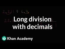 long division with decimals video khan academy