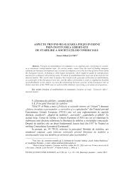 Pe ce se bazeaza superioritatea societatilor proprietatilor private in raport cu celalalte societati? Pdf Aspecte Privind Realizarea Pietei Interne Prin Instituirea Libertatii Se Stabilire A Societatilor Comerciale Issues On The Completion Of The Internal Market By Means Of Freedom Of Establishment Of Companies