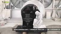 Hot Sale Beautiful Marble Granite Monument Headstones Tombstone With Angel for Sale