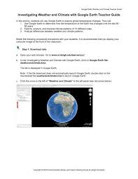 All worksheets only my followed users only my favourite worksheets only my own worksheets. Investigating Weather And Climate With Google Earth Teacher Ei