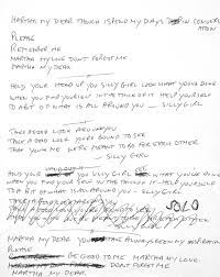 The Handwritten Lyrics To Martha My Dear Martha My Dear Beatles Lyrics Lyrics