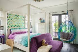 30+ cool bedroom chairs for your bedroom. Blue And Purple Girl Bedroom With Anthropologie Knotted Melati Hanging Chair Contemporary Girl S Room