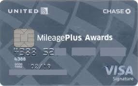 In addition to a welcome bonus the card also offers: Bank Card United Mileageplus Awards Chase United States Of America Col Us Vi 0587
