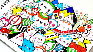 Cara menggambar doodle selanjutnya adalah kamu dibebaskan untuk menuangkan segala isi pikiran ke dalam bentuk gambar doodle. Cara Membuat Gambar Doodle Art Sedehana Sarungpreneur