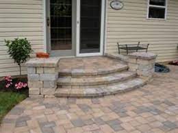 Fill the edge of the pavers too if you don. Bing Curved Front Porch Steps Patio Stones Patio Steps Patio Stairs