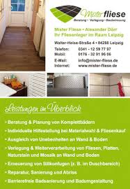 Beratung, montage, modernisierung oder reparatur.wir sind ihr partner von naturstein bis mosaik von küche über bad. Veroffentlichungen Ihr Fliesenleger Aus Leipzig