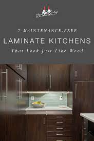 7 Maintenance Free Laminate Kitchens That Look Just Like Wood Laminate Kitchen Cabinets Laminate Cabinets Laminate Kitchen