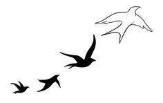 Birds Flying Away Tattoo Meaning Posts About Tattoo Design On Caitlinroseillustration Flying Bird Tattoo Bird Design Tattoo Black Bird Tattoo