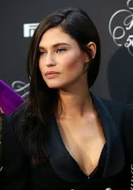 Bianca Balti Print Dress Dark Hair Blue Eyes Dark Hair Light Eyes Bianca Balti