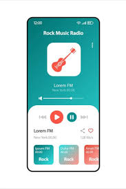 Rock Music Fm Radio Interface Music Player App Rock Music Radio
