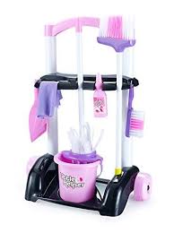 housekeeping cleaning deluxe trolley playset mini clean up cart for kids with mop bucket broom dust kids toy shop disney baby clothes little girl toys