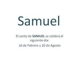 Origen Y Significado Del Nombre Samuel Youtube